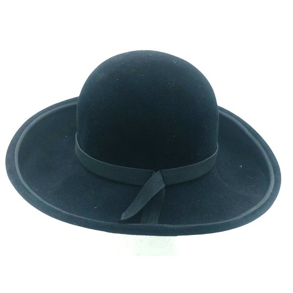 Bullocks Willshire Wynshire Millinery Luxuria Italy Black Vintage Wool Felt Hat main image 8